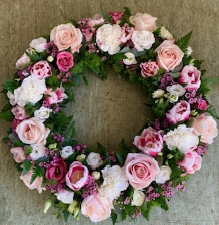 Pink Rose Wreath